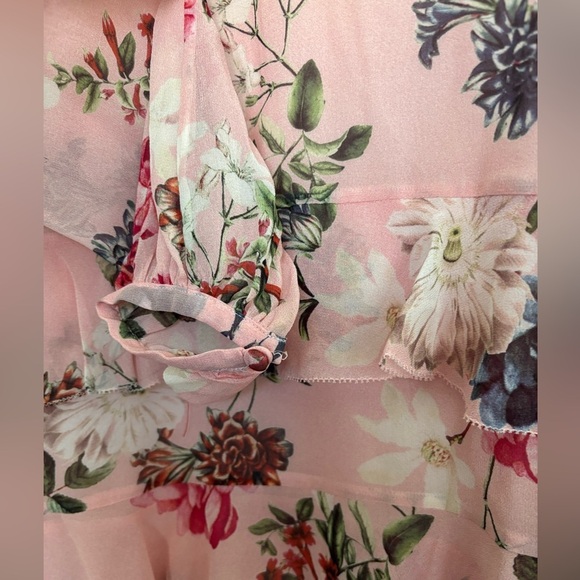 Nicholas Lilac Floral Frill Silk Mini Dress NWOT 4 - Perfect Condition - Picture 8 of 8